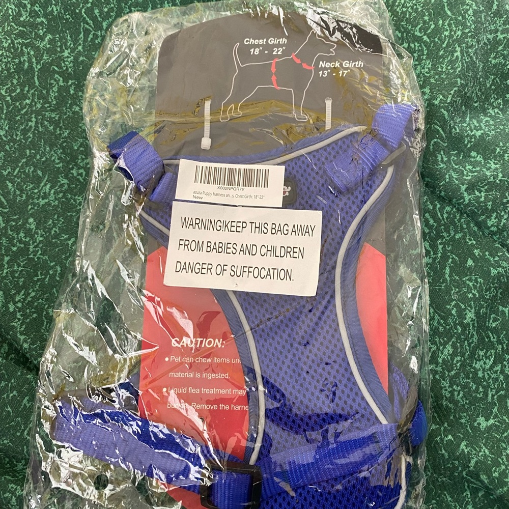 Dog mesh harness and lead set